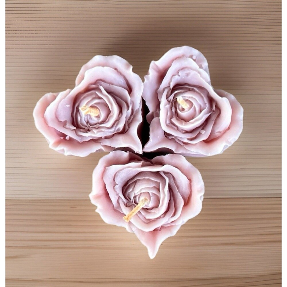 Scented Candles Heart Shaped Tea Lights for Home Decoration Set of 3
